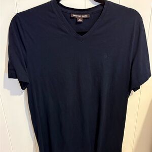 Michael Kors Navy Blue V Neck Tee
